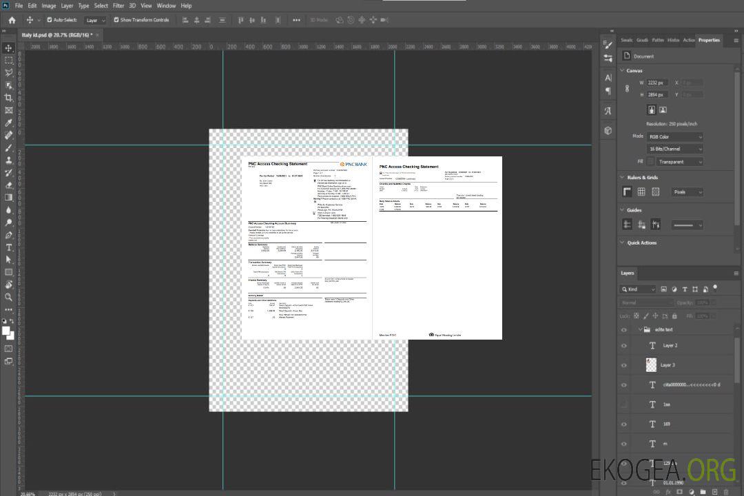 Modèle de relevé bancaire USA PNC au format Word et PDF, 2 pages template Modèle de relevé bancaire USA PNC au format Word et PDF, 2 pages template